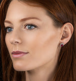 Ruby 2.30ct And Diamond 18k White Gold Earrings