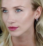 Sapphire And Diamond Trilogy Earrings In 18k Gold - Asteria Collection