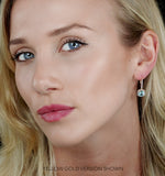2ct Blue Topaz And Diamond Halo Earrings 18kw Gold Asteria Collection