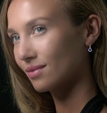 1.6ct Tanzanite And Diamond Halo Earrings 18kw Gold Asteria Collection