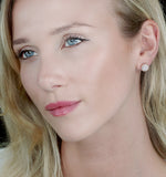 Diamond And Pink Diamond Halo Asteria Circle Earrings 18k Rose Gold