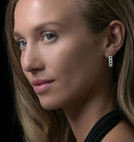 1.20ct Emerald And Diamond Halo Asteria Earrings In 18k Gold