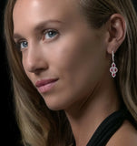 1.40ct Ruby Asteria Collection Diamond Drop Earrings 18k White Gold