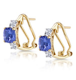 2.20ct Tanzanite Asteria Collection Diamond Earrings In 18k Gold
