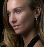 2.20ct Tanzanite Asteria Collection Diamond Earrings 18k White Gold