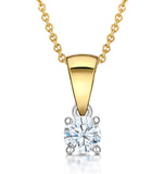 Chloe 18k Gold Diamond Solitaire Necklace 0.25ct