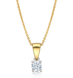 Chloe 18k Gold Diamond Solitaire Necklace 0.25ct H/si