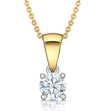 Chloe 18k Gold Diamond Solitaire Necklace 0.33ct H/si