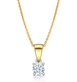Chloe 18k Gold Diamond Solitaire Necklace 0.33ct