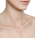Diamond Solitaire Necklace 0.50ct Chloe Certified In Platinum E/vs2