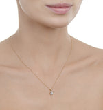 0.50ct Diamond And 18k Gold Solitaire Necklace - Fr23-72rma