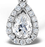 Ella 18k White Gold Diamond Pear Shape Pendant 0.70ct H/si