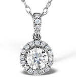 Ella 18k White Gold Diamond Brilliant Cut Pendant 0.71ct G/vs2
