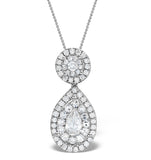 1ct Diamond And 18k White Gold Galileo Pendant Fs26