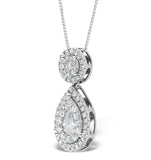 1ct Diamond And 18k White Gold Galileo Pendant Fs26