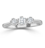 Emily 18k White Gold 3 Stone Diamond Ring 0.33ct G/vs