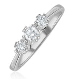 Emily 18k White Gold 3 Stone Diamond Ring 0.33ct G/vs