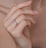 Pink Sapphire 0.90ct And Diamond Ring 0.40ct 18k Gold Ft26