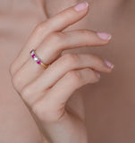 Ruby 0.75ct And Diamond Ring 0.40ct 18k Gold Ft26
