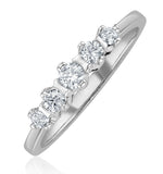 Grace 18k White Gold 5 Stone Diamond Eternity Ring 0.33ct