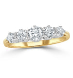 Grace 18k Gold 5 Stone Diamond Eternity Ring 0.75ct