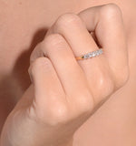 Lucy 18k Gold 5 Stone Princess Diamond Eternity Ring 0.50ct H/si