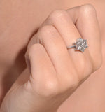 Millie 18k White Gold Diamond Cluster Ring 1.00ct H/si -  Ft20-322juy
