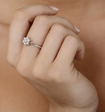 Millie 18k White Gold Diamond Cluster Ring 0.50ct H/si -  Ft20-72juy