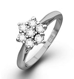 Millie 18k White Gold Diamond Cluster Ring 0.50ct H/si -  Ft20-72juy