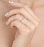 Chloe 18k White Gold 7 Stone Diamond Eternity Ring 0.30ct G/vs