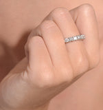 Chloe 18k White Gold 7 Stone Diamond Eternity Ring 0.75ct G/vs
