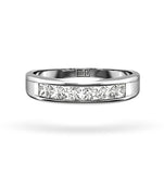 Platinum Princess Diamond Half Eternity Ring 1.50ct G/vs