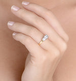 Ellie 18k Gold 3 Stone Lab Diamond Ring 1.00ct G/vs
