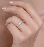 Ellie 18k White Gold 3 Stone Lab Diamond Ring 0.50ct G/vs