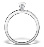 0.57ct Ideal Prince Cut Diamond And 18k White Gold H/si Ring