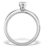 0.30ct Ideal Prince Cut Diamond And 18k White Gold H/si Ring Ft50