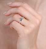0.30ct Ideal Prince Cut Diamond And 18k White Gold H/si Ring Ft50
