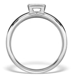 0.30ct Ideal Prince Cut Diamond And 18k White Gold H/si Ring Ft51