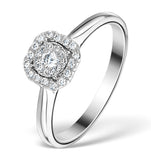 0.25ct Diamond Engagement Ring 18k White Gold Galileo Ft65