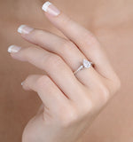 0.25ct Diamond And 18k White Gold Galileo Ring Ft68