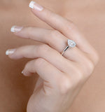 1ct Diamond And 18k White Gold Galileo Ring Ft69