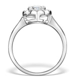 1ct Diamond And 18k White Gold Cluster Ring Ft60