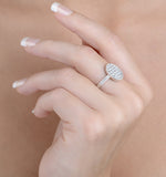 Halo Engagement Ring Galileo With 0.80ct Of Diamonds In 18k Gold Ft72