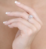 Halo Engagement Ring Galileo 0.50ct Of Diamonds In 18k Gold - Ft75
