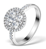 Halo Engagement Ring Galileo With 1ct Of Diamonds In 18kw Gold - Ft76