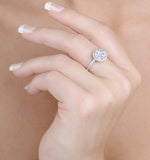 Halo Engagement Ring Galileo With 1ct Of Diamonds In 18kw Gold - Ft76
