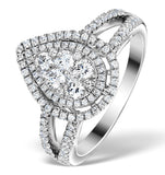 Halo Engagement Ring Galileo With 1ct Of Diamonds In 18kw Gold - Ft77