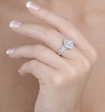Halo Engagement Ring Galileo 1.25ct Diamonds 18kw White Gold Ft78