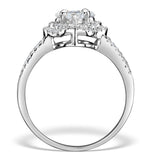 Halo Engagement Ring Galileo 1.25ct Diamonds 18kw White Gold Ft78