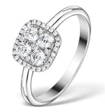 0.70ct Diamond Engagement And 18k White Gold Galileo Ring Ft79